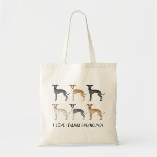 Bolsa Tote Caninos De Greyhound Italianos Com Texto Personali