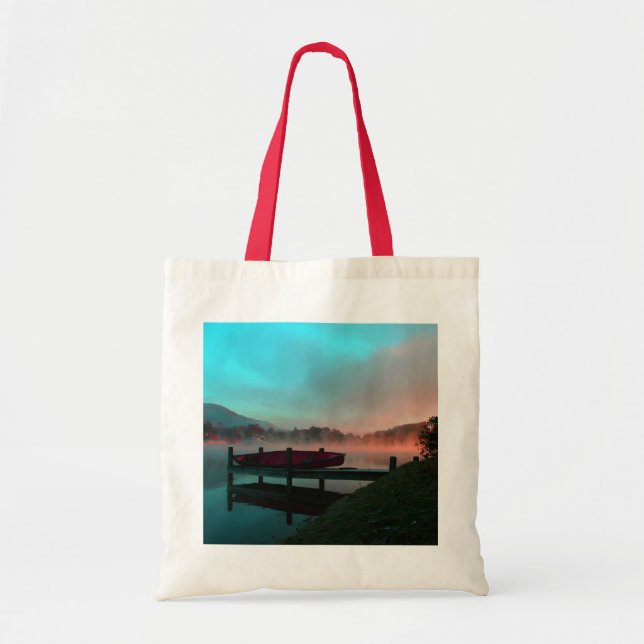 Bolsa Tote Canoa Vibrante no Lago Junaluska (Frente)