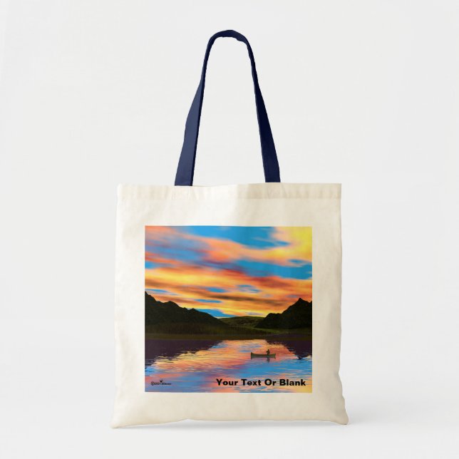 Bolsa Tote Canoagem No Lago Sunset (Frente)