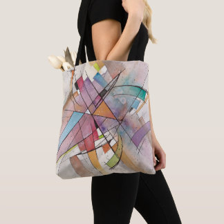 Bolsa Tote CANTATA na arte abstrata do MAJOR PASTEL aguarela