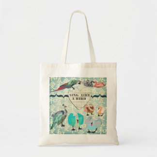 Bolsa Tote Cante como um saco do pássaro