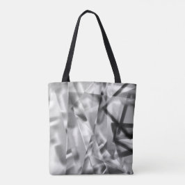 Bolsa Tote Canto de pedaços quadrados de acrílico, cinzas a b