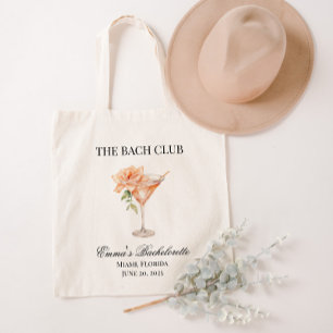 Bolsa Tote Canvas Blush Cocktail do Clube Social Personalizad