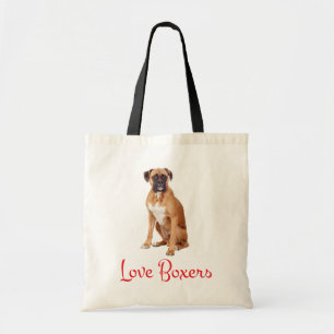 Bolsa Tote Canvas de Cachorro de Boxinho