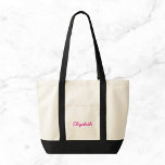 Bolsa Tote Canvas de Nomes Personalizados<br><div class="desc">Carregar seus pertences em estilo com este nome personalizado canvas tote bag. Criado tanto por durabilidade quanto por charme, é espaçoso o suficiente para guardar sua essência diária — seja em direção ao escritório, à academia, ou ao mercado do agricultor. Personalize-o com qualquer nome, monograma ou palavra especial para realmente...</div>