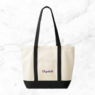 Bolsa Tote Canvas de Nomes Personalizados