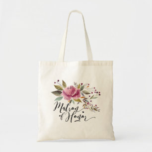 Bolsa Tote Canvas de Orçamento de Honra Floral Tote Bag