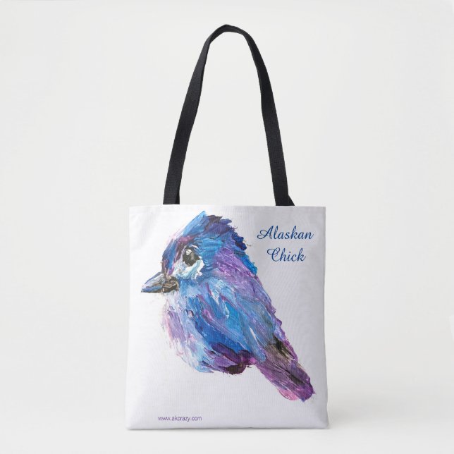 Bolsa Tote Canvas do Pintinho do Alasca _fireweed back_Tote B (Frente)