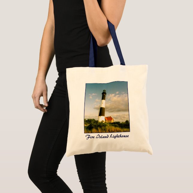 Bolsa Tote canvas orçamentária 'Fire Island Lighthouse @ Suns (Frente (produto))