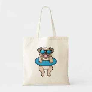 Bolsa Tote Cão a Nadar com anel de Natação