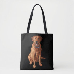 Bolsa Tote Cão amarelo vermelho do Fox labrador retriever