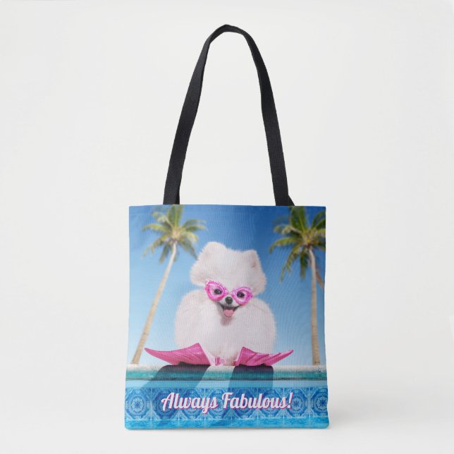 Bolsa Tote Cão Ao Lado Das Costas (Frente)