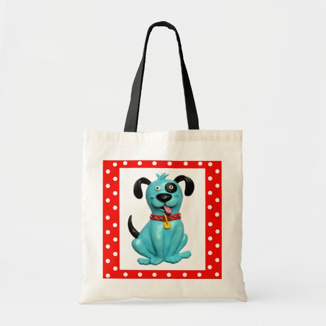 Bolsa Tote Cão azul (Frente)