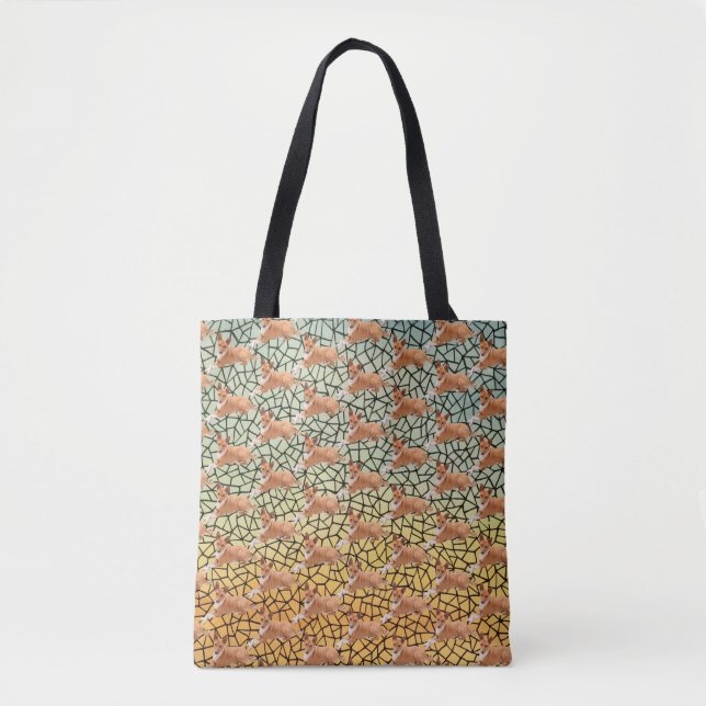 Bolsa Tote Cão Basenji Elegante (Frente)