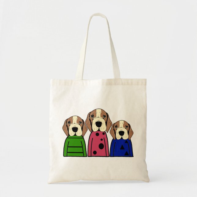 Bolsa Tote Cão bonito da família do lebreiro (Frente)