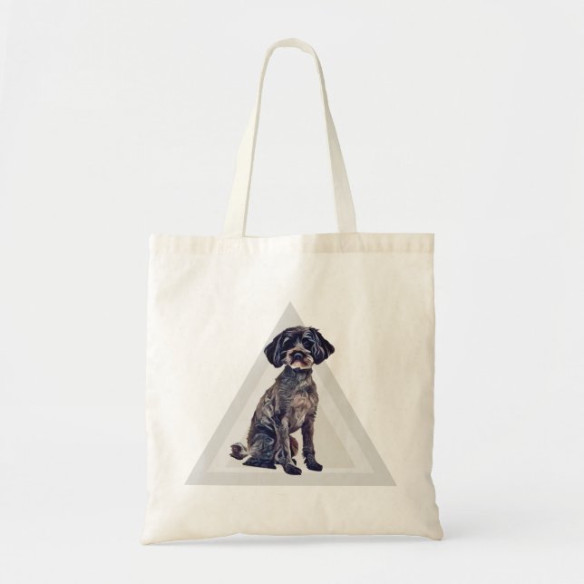 Bolsa Tote Cão bonito de Schnoodle (Frente)