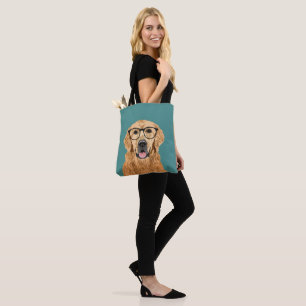 Bolsa Tote Cão bonito do golden retriever para amantes do c