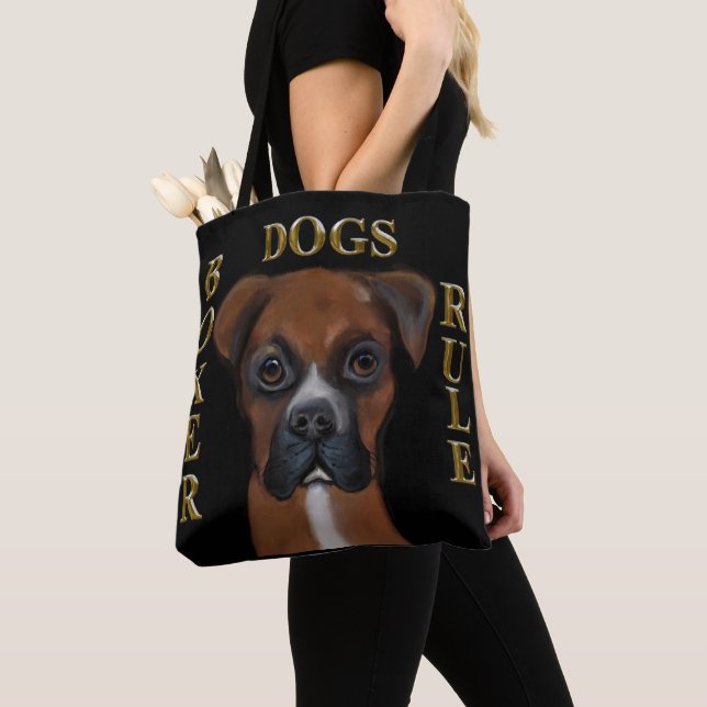 Bolsa Tote Cão Boxer (Close Up)