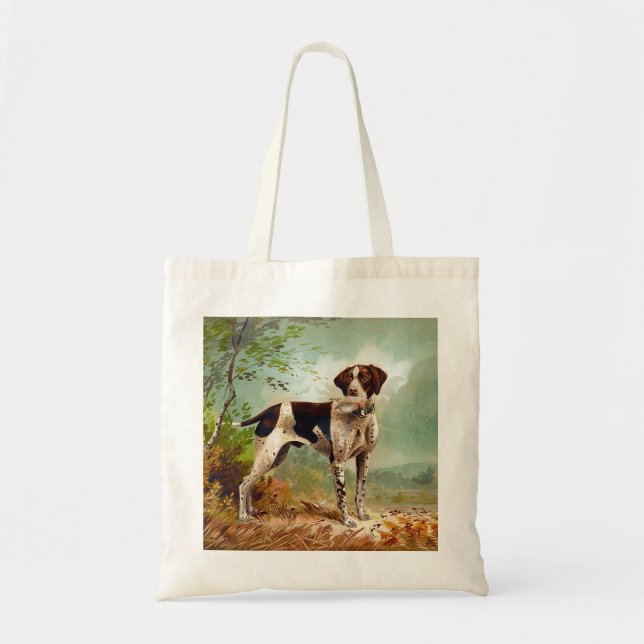 Bolsa Tote Cão caçador com pássaro na boca (Frente)