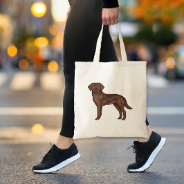 Bolsa Tote Cão Canino Retriever Labrador Chocolate Arte Marro