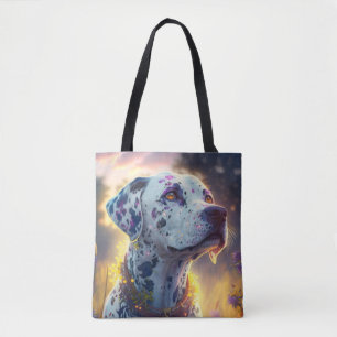 Bolsa Tote Cão-Cão-Dalmático Pintor Pintor Amor