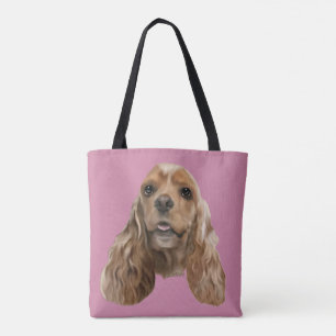 Bolsa Tote Cão Cocker Spaniel Loiro