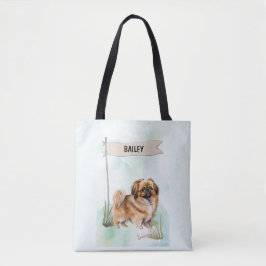 Bolsa Tote Cão de Água Personalizado Pékinese