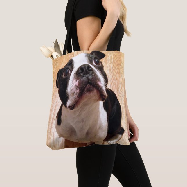 Bolsa Tote Cão de Boston Terrier (Close Up)