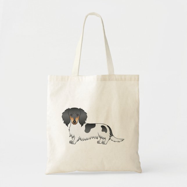 Bolsa Tote Cão-De-Cabelo Longo Preto E Penteado (Frente)