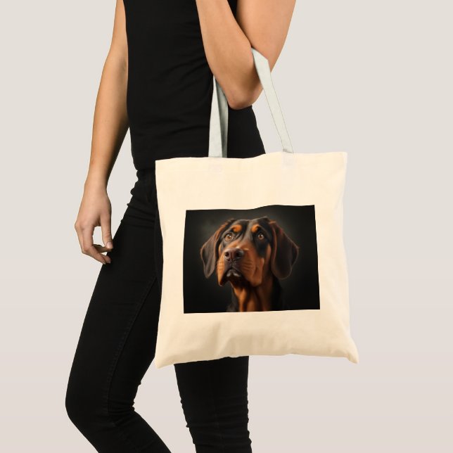 Bolsa Tote Cão de Caça Coonhound (Frente (produto))