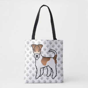 Bolsa Tote Cão-De-Cartografia Branco E Com Fios Brancos Fox T