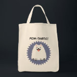 Bolsa Tote Cão de Cartografia Branco Funny Pomeranian<br><div class="desc">Cachorro branco engraçado da Pomerânia. Um saco de tote pom para amantes Pommie!</div>
