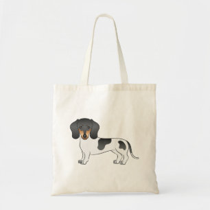 Bolsa Tote Cão de Cartografia de Cabelo Curto Preto e Curto