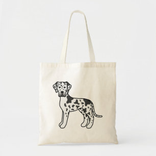 Bolsa Tote Cão-de-Cartografia Gelado-Danado de Harlequin