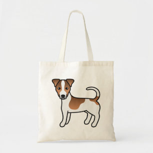 Bolsa Tote Cão de Cartoon Marrom Casaco Jack Russell Terrier