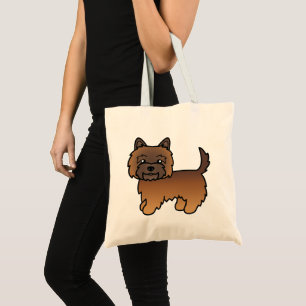Bolsa Tote Cão de Cartoons Red Brindle Cairn Terrier