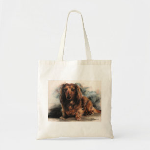Bolsa Tote Cão de Dachshund de Cabelo Longo