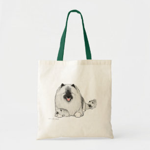 Bolsa Tote Cão de Keeshond Cachorro com Cachorros