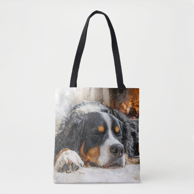 Bolsa Tote Cão de Montanha Bernês (Frente)