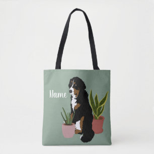 Bolsa Tote Cão de Montanha Bernese Personalizável