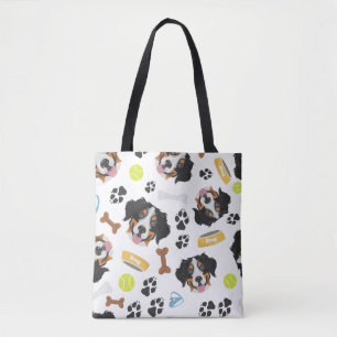 Bolsa Tote Cão de montanha de Bernese de sorriso do cão