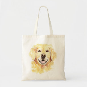 Bolsa Tote Cão de Retriever ouro Pet Aquarela animal