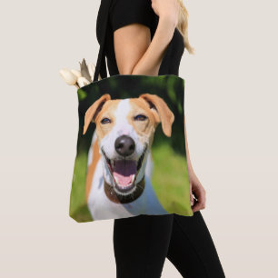 Bolsa Tote Cão de riso das imagens   de Getty