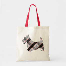 Bolsa Tote Cão de Terrier Scotty do Scottish da xadrez