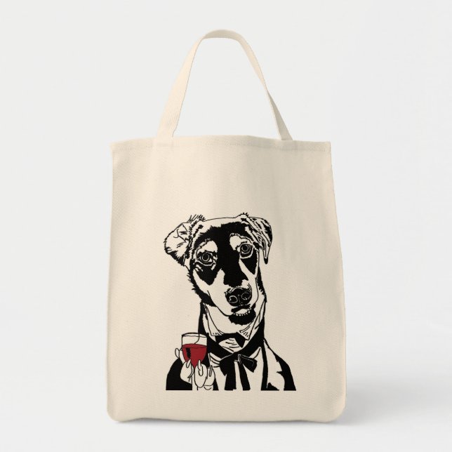 Bolsa Tote Cão de vinho (Frente)