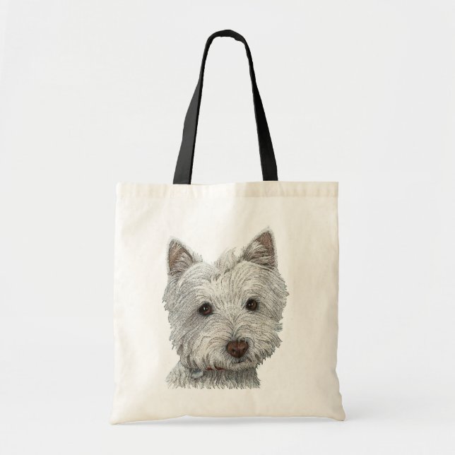 Bolsa Tote Cão de Westie (Frente)