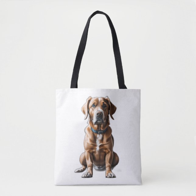 Bolsa Tote cão design de logo (Frente)