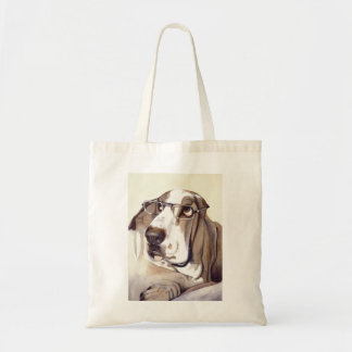 Bolsa Tote Cão do Bassett pintado na Aquarela