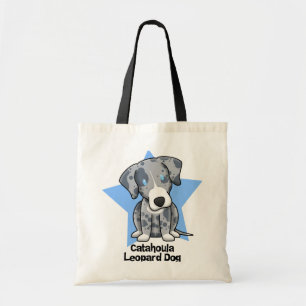 Bolsa Tote Cão do leopardo de Catahoula da estrela de Kawaii