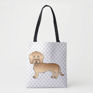 Bolsa Tote Cão E Pão De Cartoon De Pão De Pano Levado